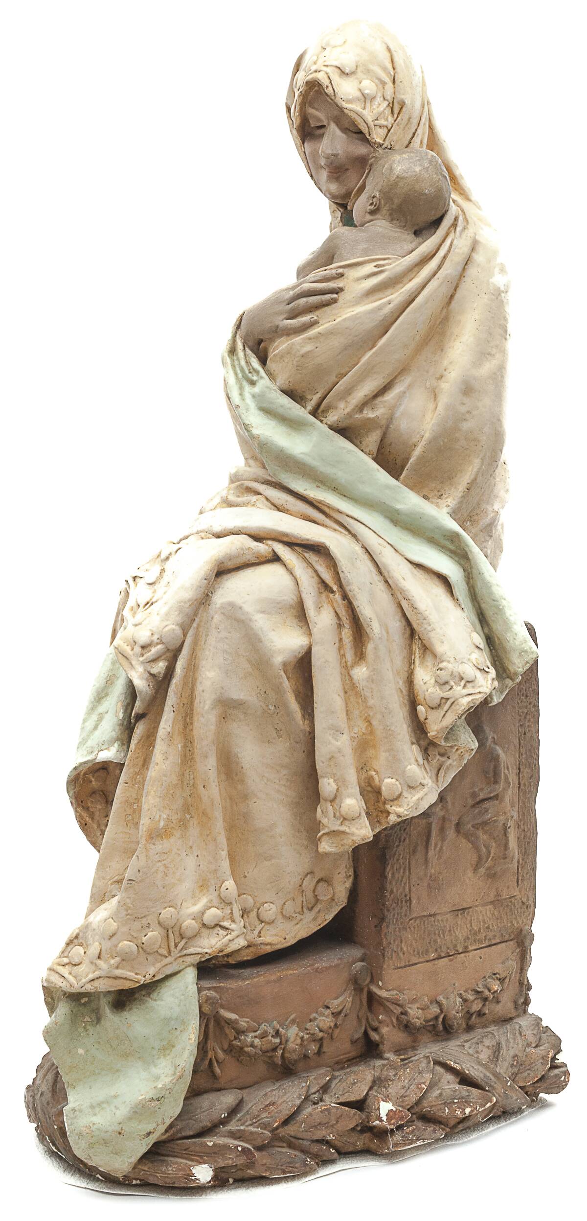 "Vierge à l'enfant" par A. Maeterlinck-Lefebvre