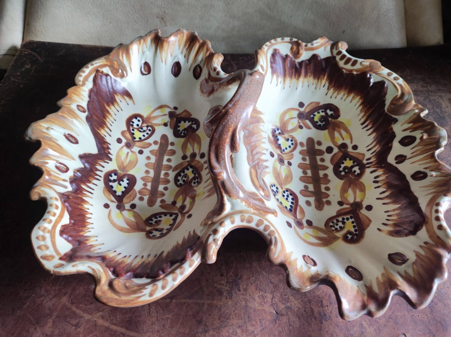 Dish, fruit basket, Henriot, HB Quimper