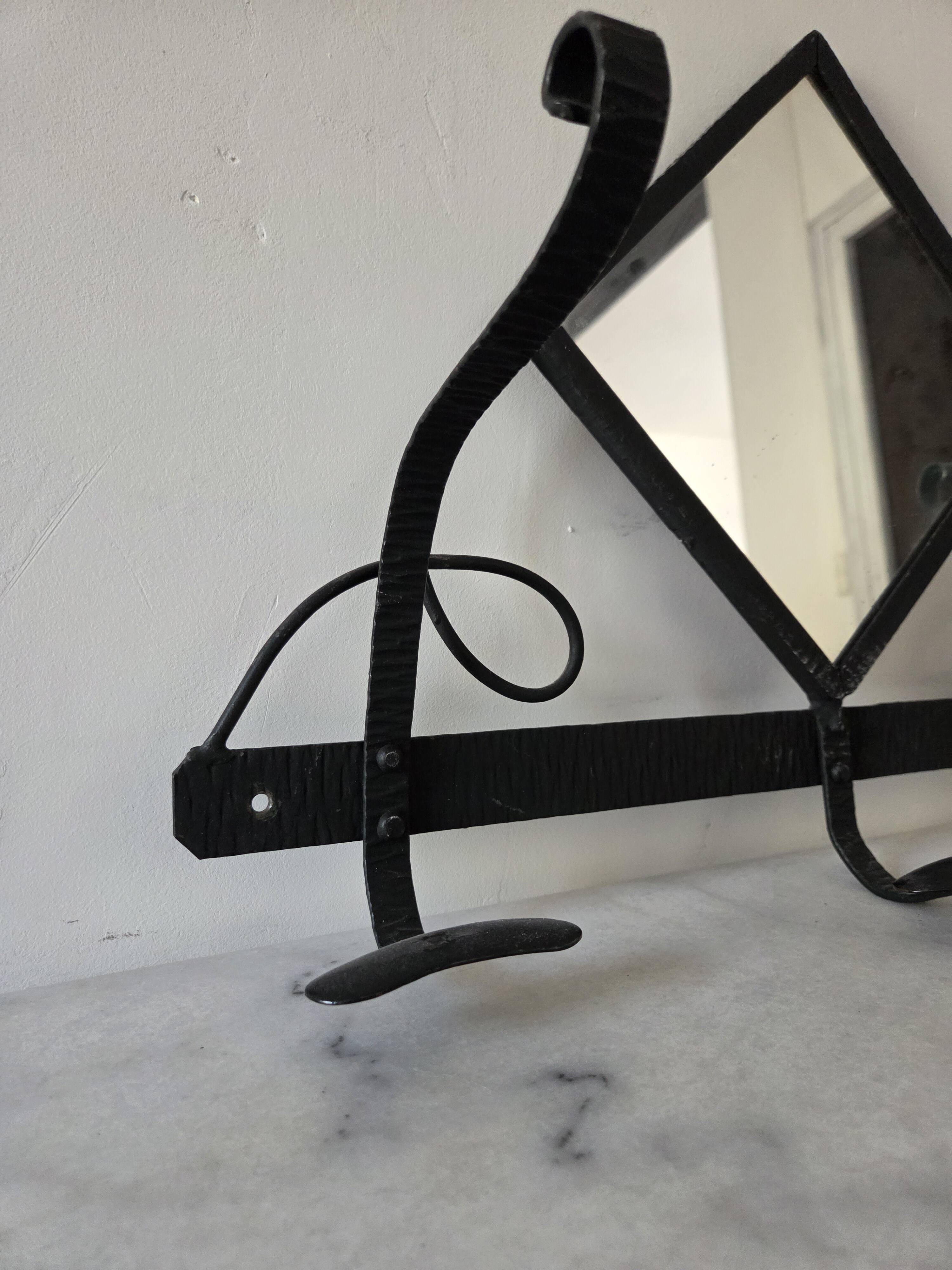 Wrought iron coat rack