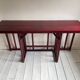 Console rabattable ou table de salle à manger en rotin Maugrion Mid-Century