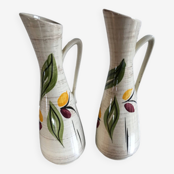 Pair of decorative pitchers 1950