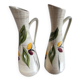 Pair of decorative pitchers 1950