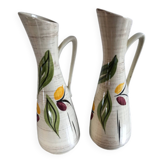 Pair of decorative pitchers 1950