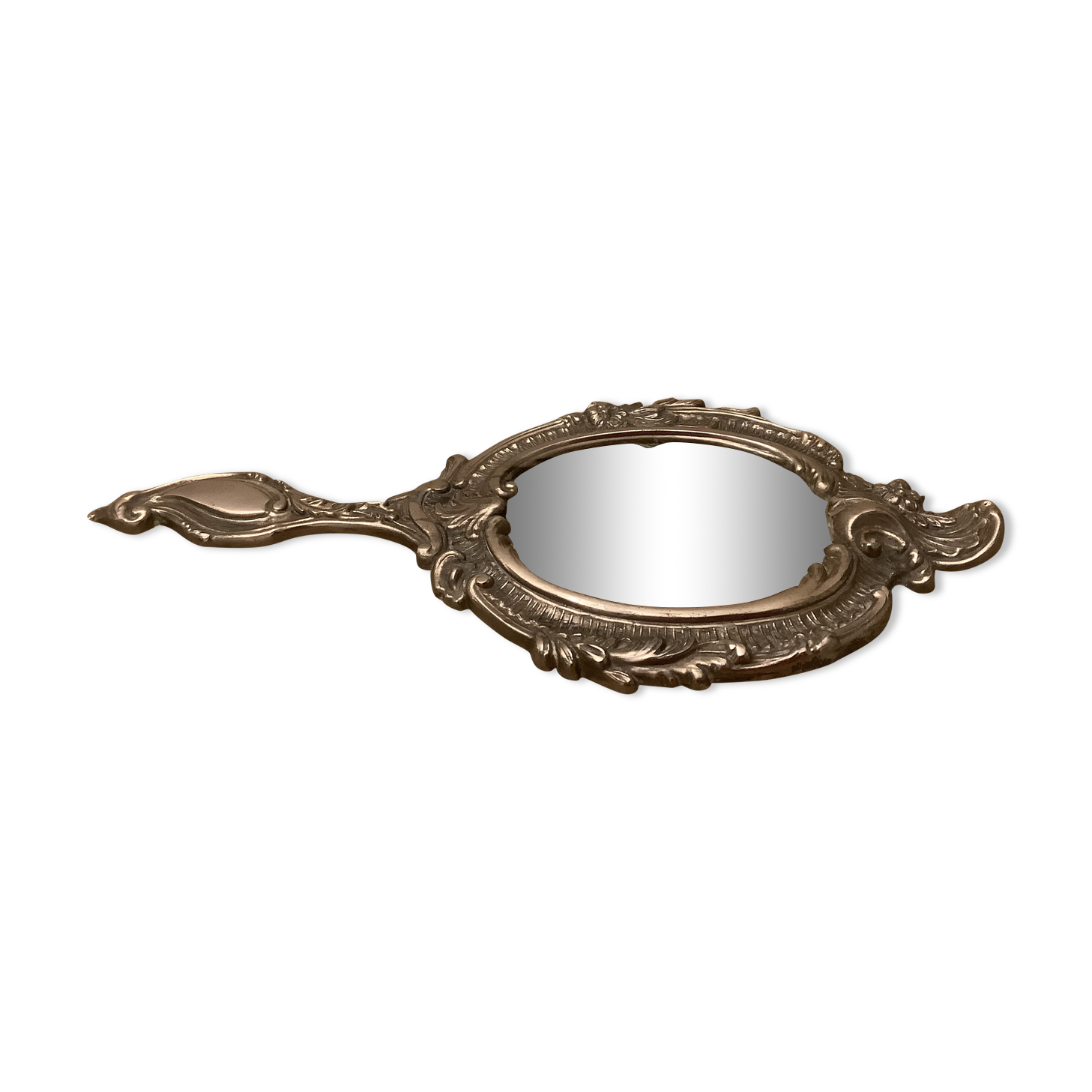 Silver hand mirror made in Belgium
