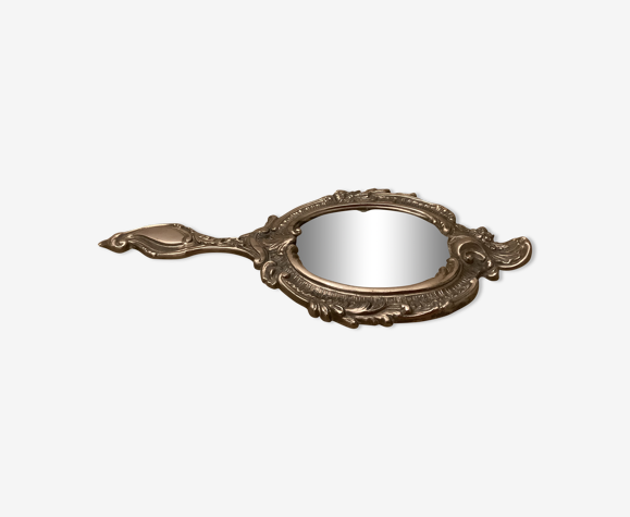 Miroir à main argenté made in Belgium
