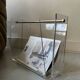 Plexiglas and brass magazine rack - David Lange for Roche Bobois, design 1970