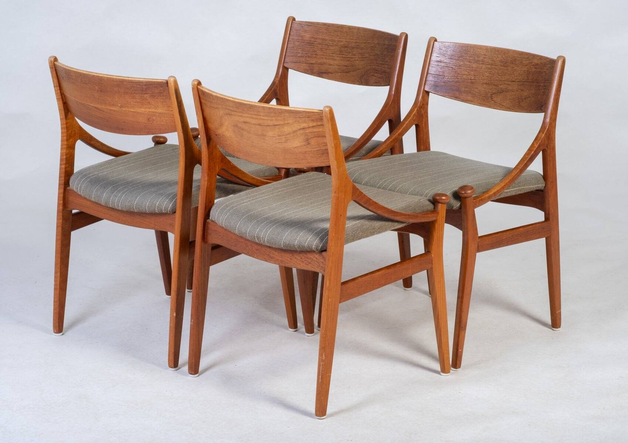 Mid-Century Dining Chairs in Teak by Vestervig Erikson for Brdr. Tromborg, 1960s, Set of 4
