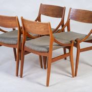 Mid-Century Dining Chairs in Teak by Vestervig Erikson for Brdr. Tromborg, 1960s, Set of 4