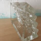 Molded glass pencil holder