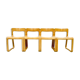 Lot de 4 chaises traîneau italiennes d'époque en hêtre contreplaqué moulé