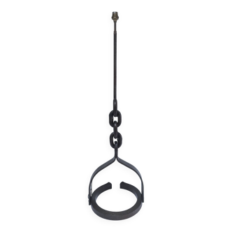 60s steel link floor lamp base
