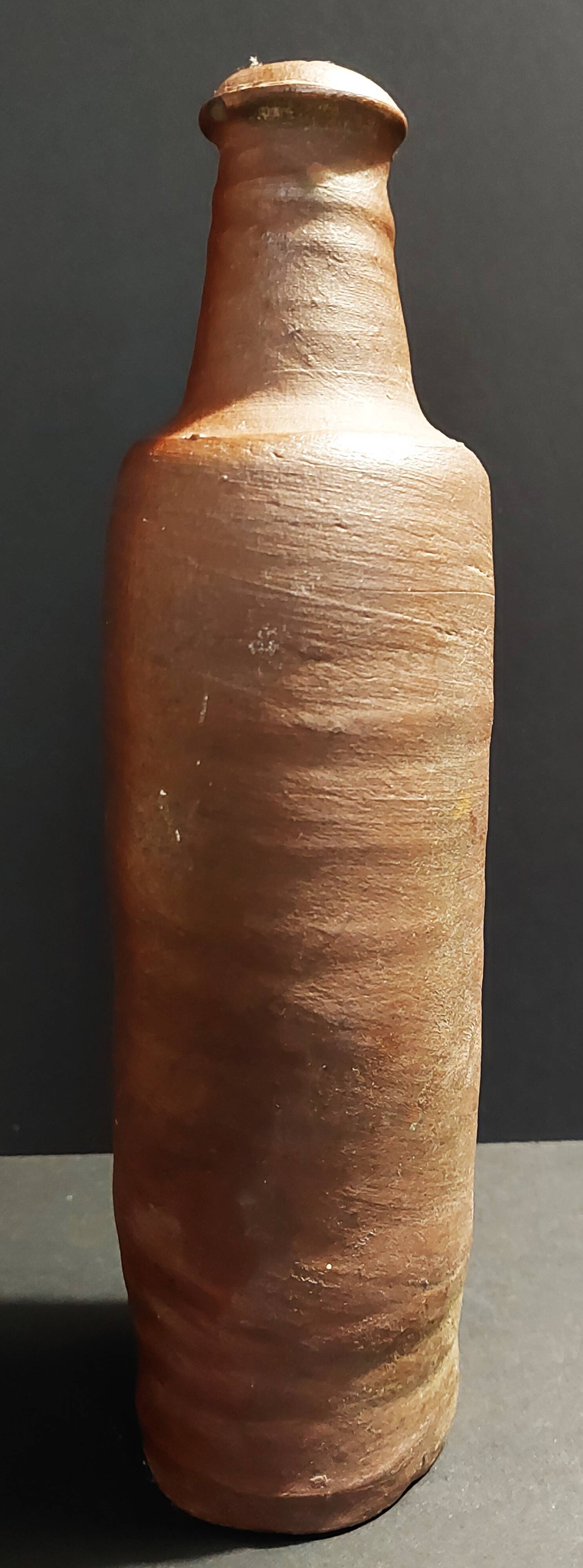 Bouteille en grès marron Puisaye fin XIXème