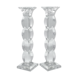Pair of crystal candlesticks