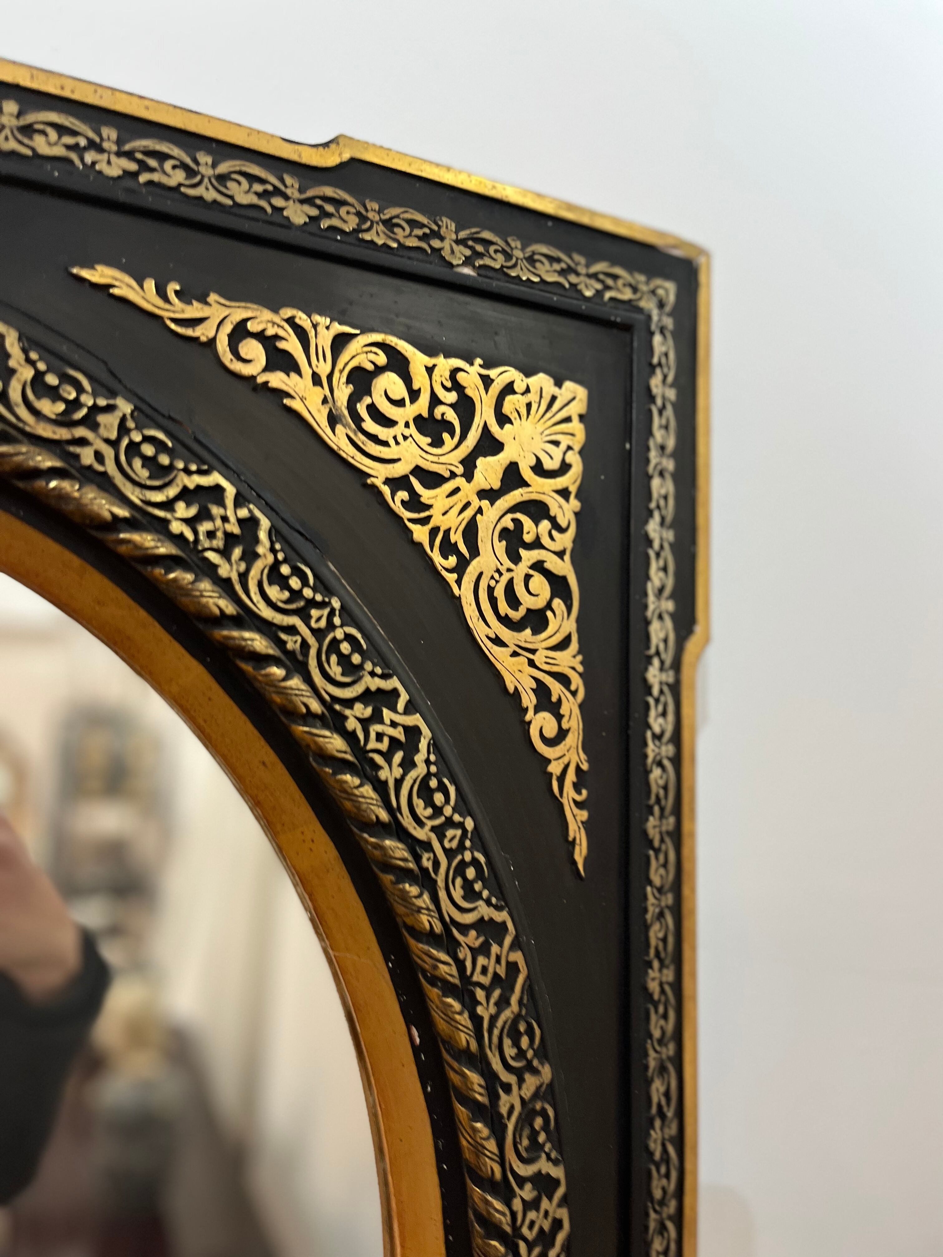 Napoleon 3 black/gold mirror - 97x118cm