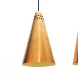 Mid-Century Scandinavian Copper & Teak Pendant by Hans-Agne Jakobsson, 1950s