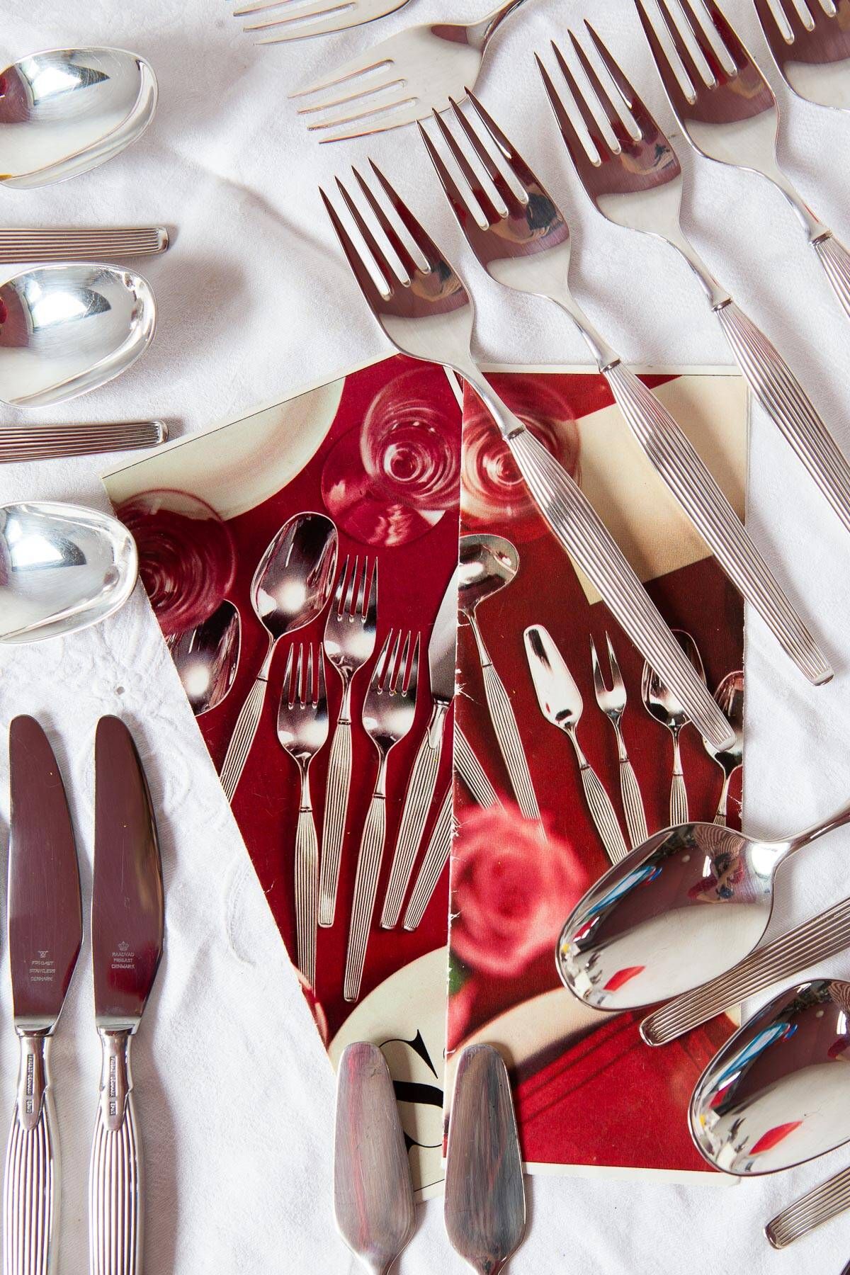 Frigast gab swedish/danish dessert cutlery set 1960s for 10 (32 pieces)