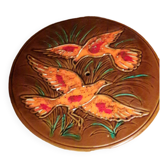 cheese or dessert platter VALLAURIS bird pattern