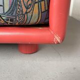 Vintage Italian Sofa from Rossi di Albizzate in Leather and Fabric, Rare Model Designed by Carlo Bar