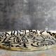 Vintage fiberglass tray with graphic patterns