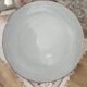 Set of 12 terracotta dinner plates enameled in green cecina