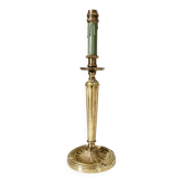 Pied de lampe métal et bois, câble tissu tressé 2M