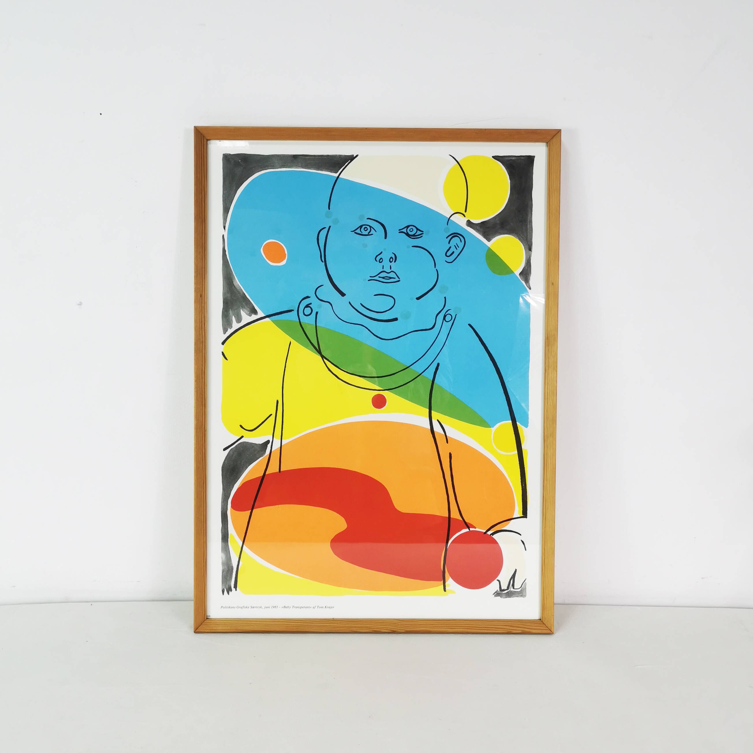 Affiche 'Transparent Child' conçue par Tom Krojer, Danemark, 1983