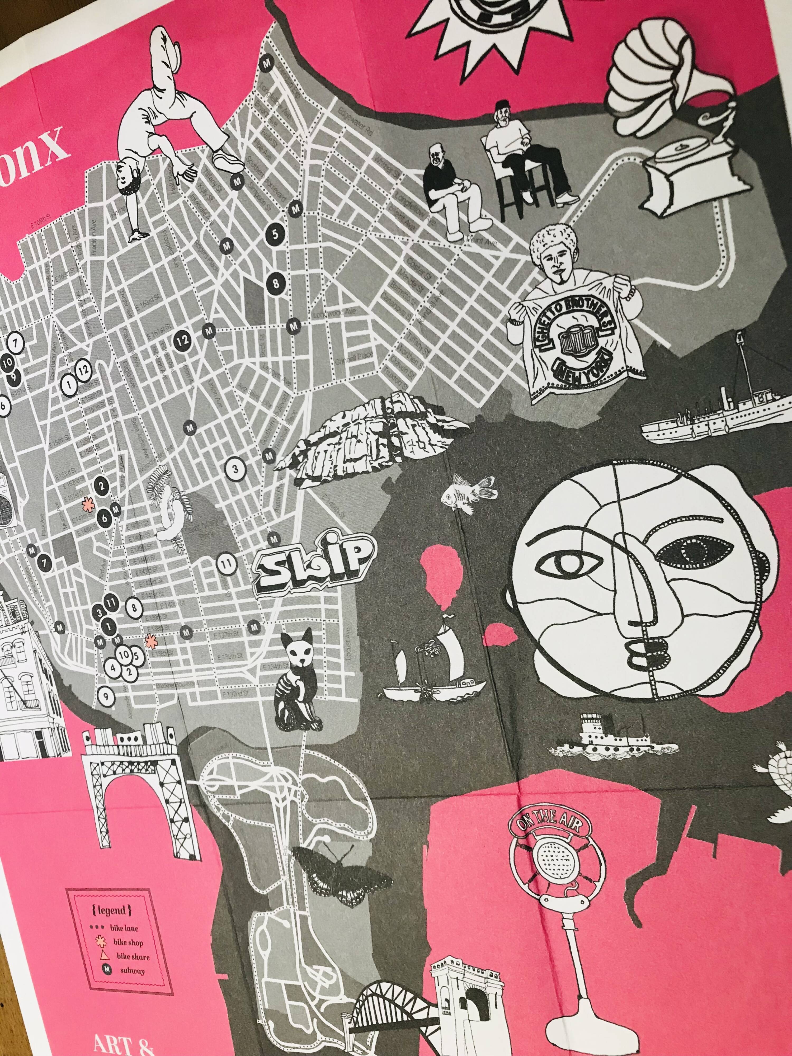 Illustration Map's Bronx New York