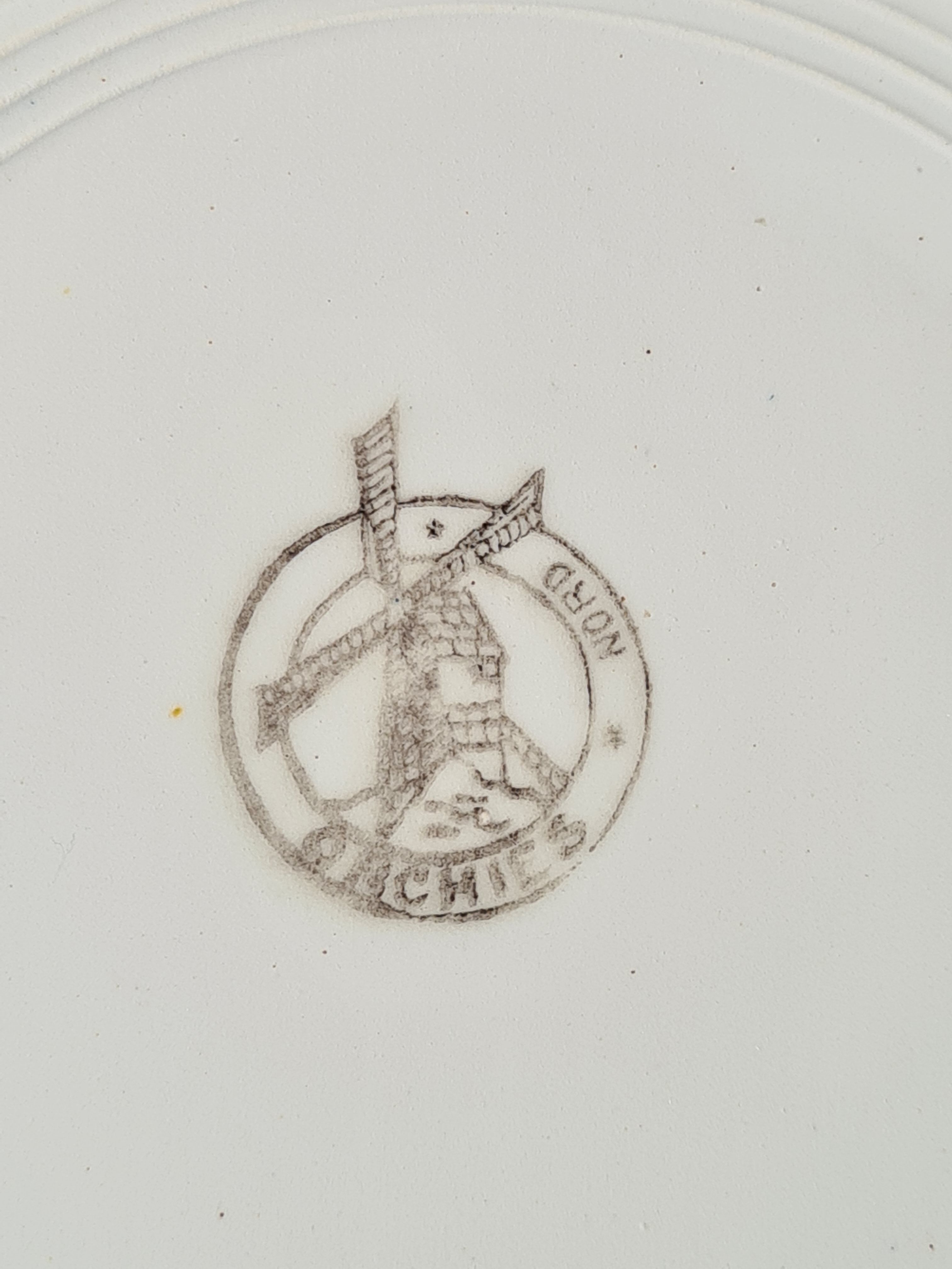 Set of six flat plates orchies nord