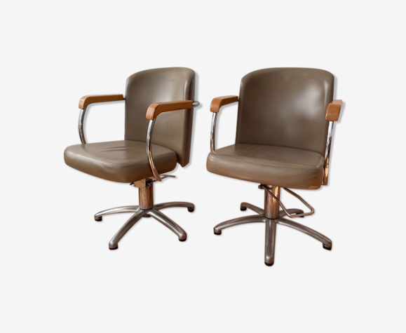 Pair of Vintage Hairdresser's Armchairs