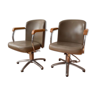 Pair of Vintage Hairdresser's Armchairs