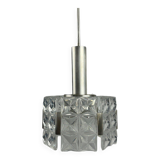 60s 70s ceiling lamp chandelier Hillebrand Leuchten Germany glass metal