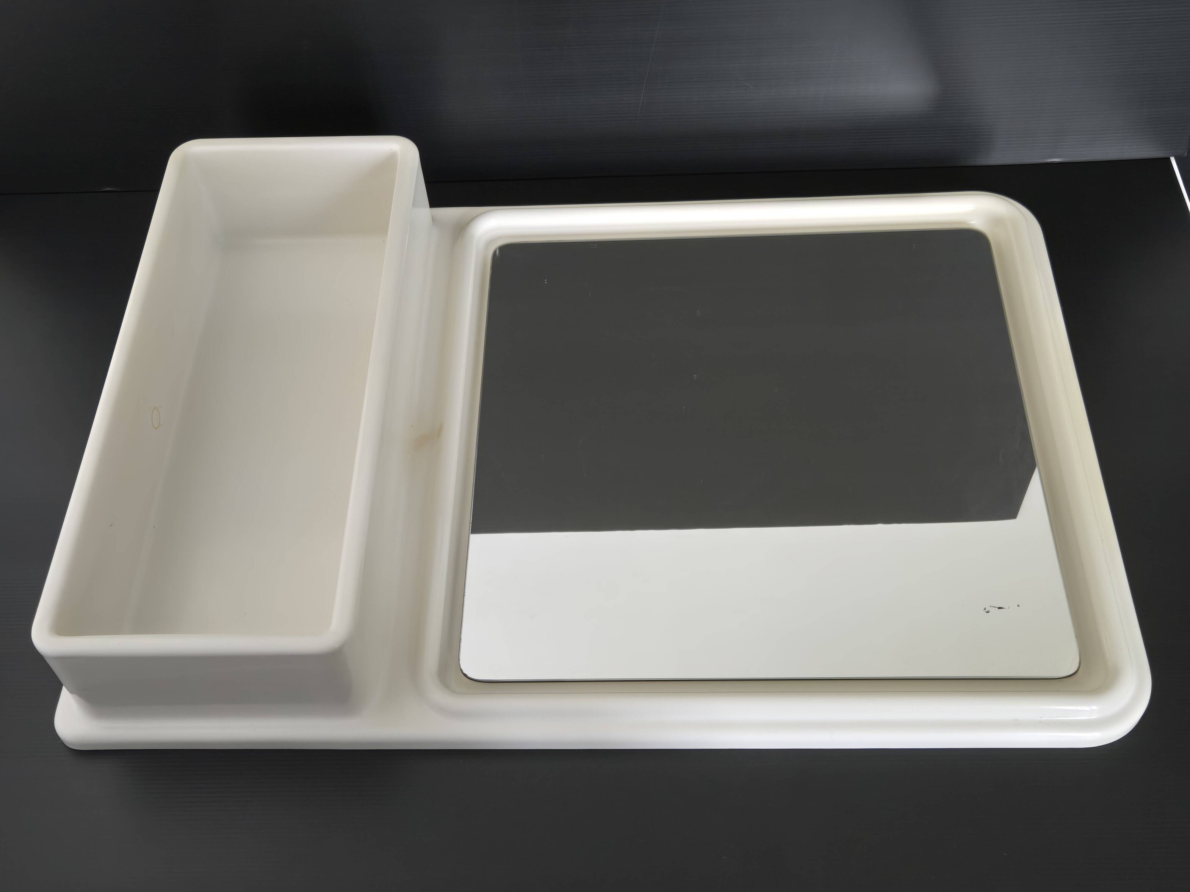 Vintage 1960s mirror shelf