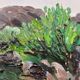 Huile sur toile suédoise – “fleurs” par lars "bjönni" andersson