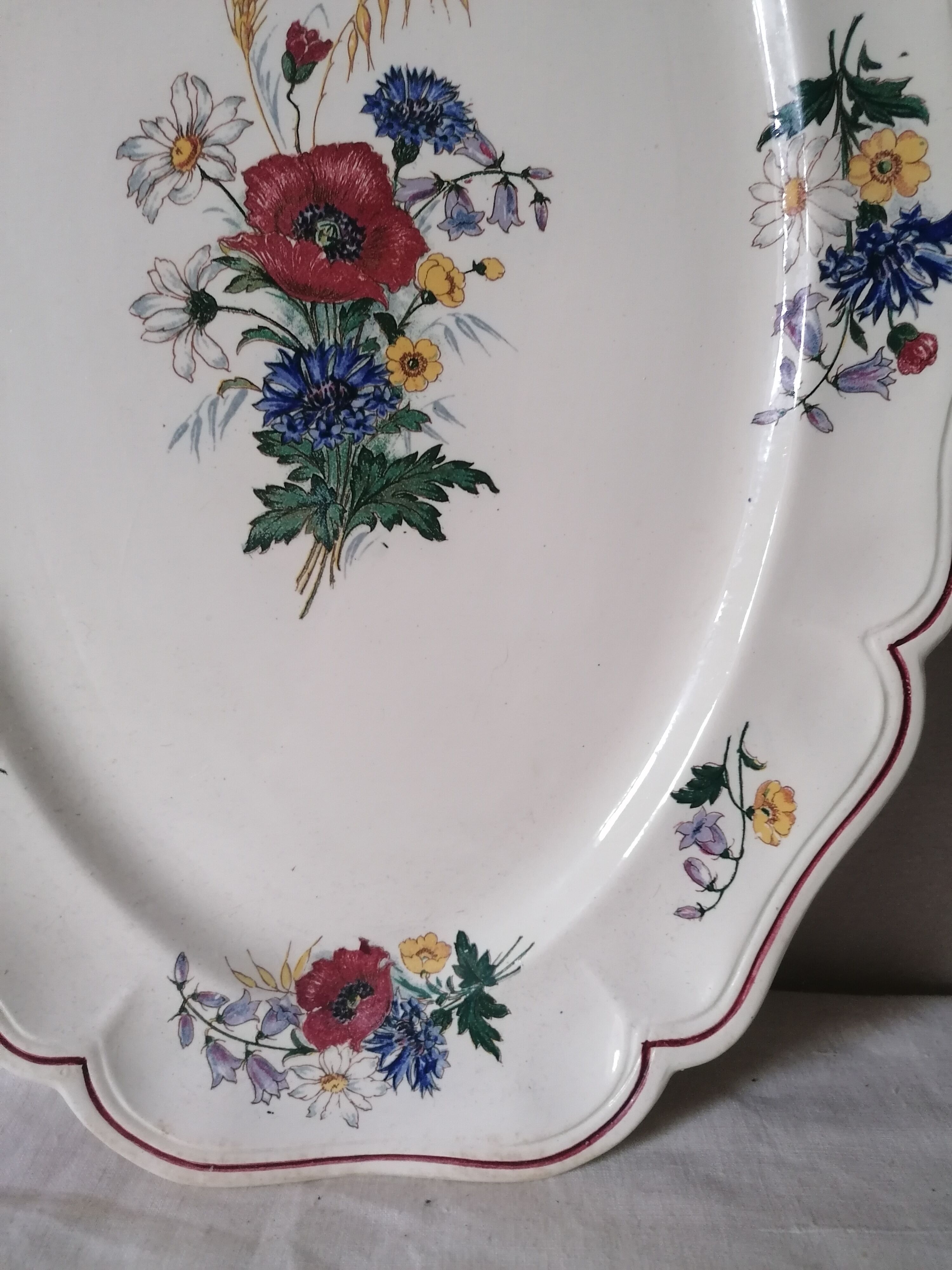 Sarreguemines oval dish