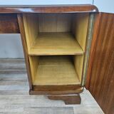 1930s oak open desk with drawers