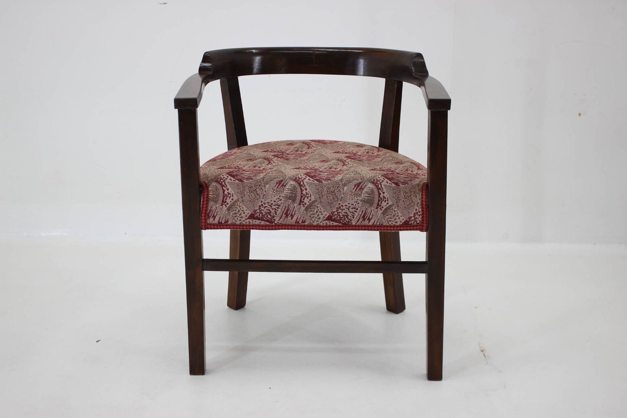 1940s Beech Bentwood Armchair, Czechoslovakia