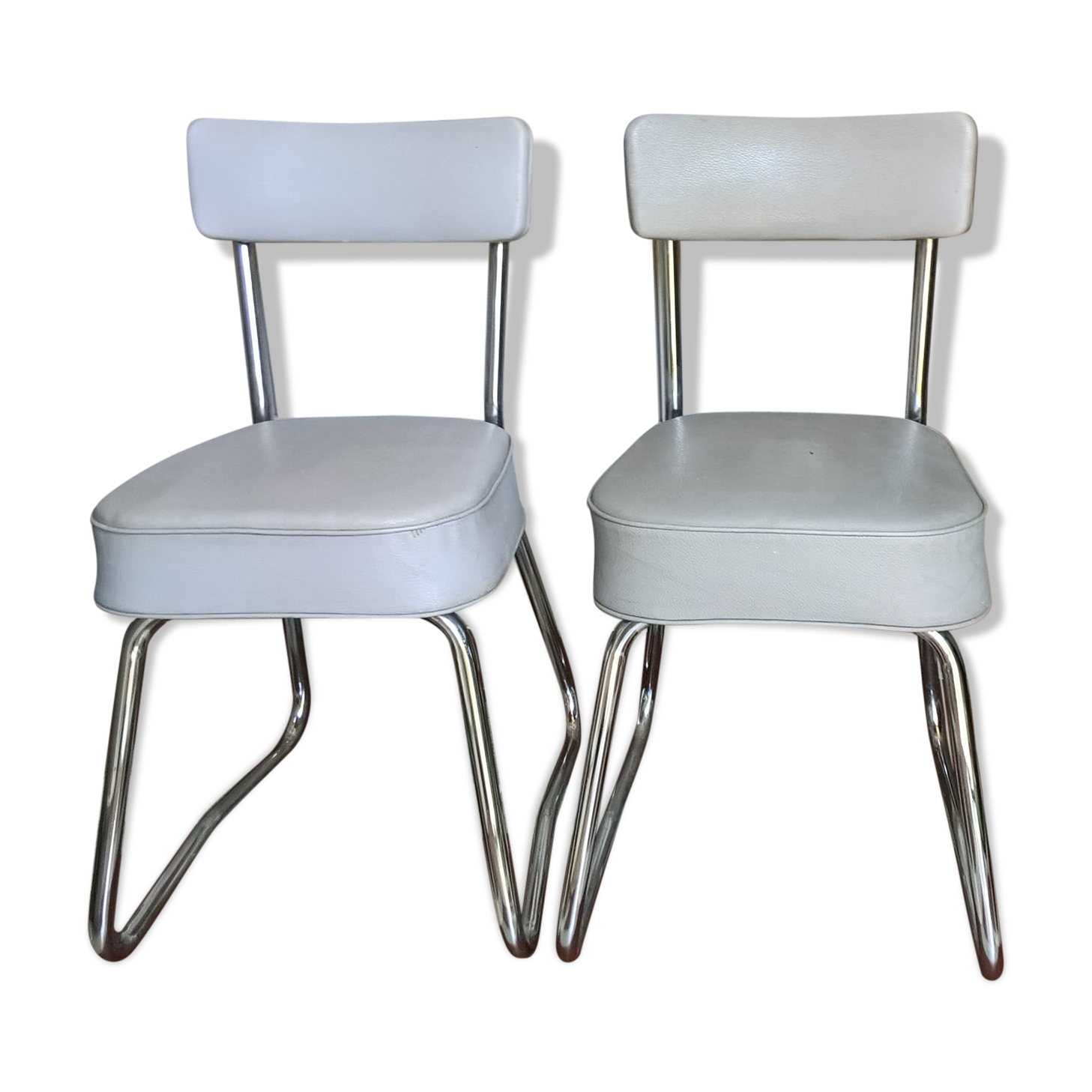 Industrial office chairs pair
