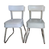 Paire de chaises de bureau industrielle