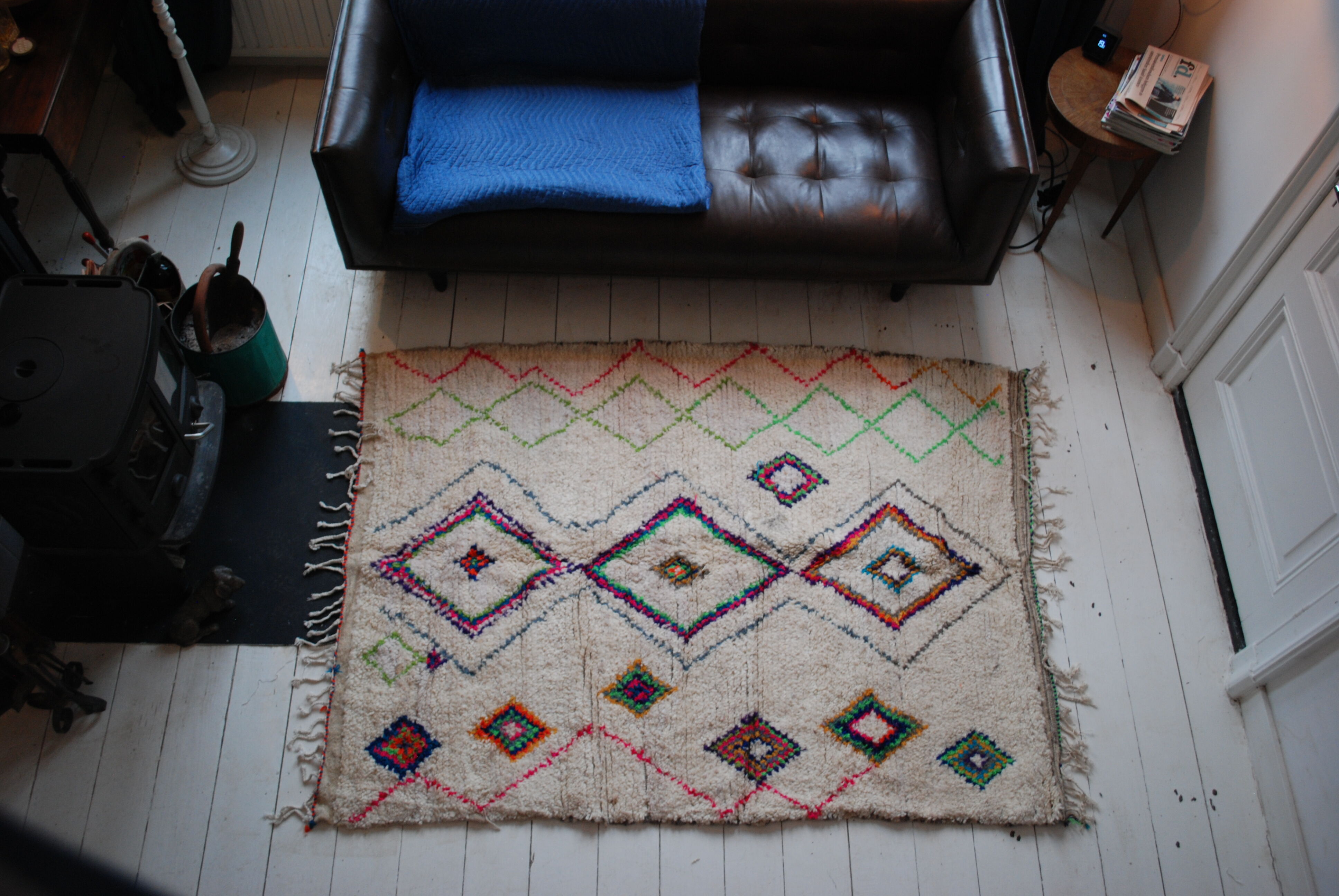 Vintage Berber rug from 1975-1980 225x150cm