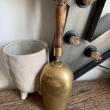 Vintage brass shovel & its pretty solid wood handle - In its juice!
