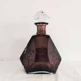 Val Saint Lambert crystal amethyst-coloured carafe