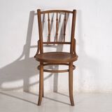Ancienne chaise Thonet avec assise gravée (c.1920) #4