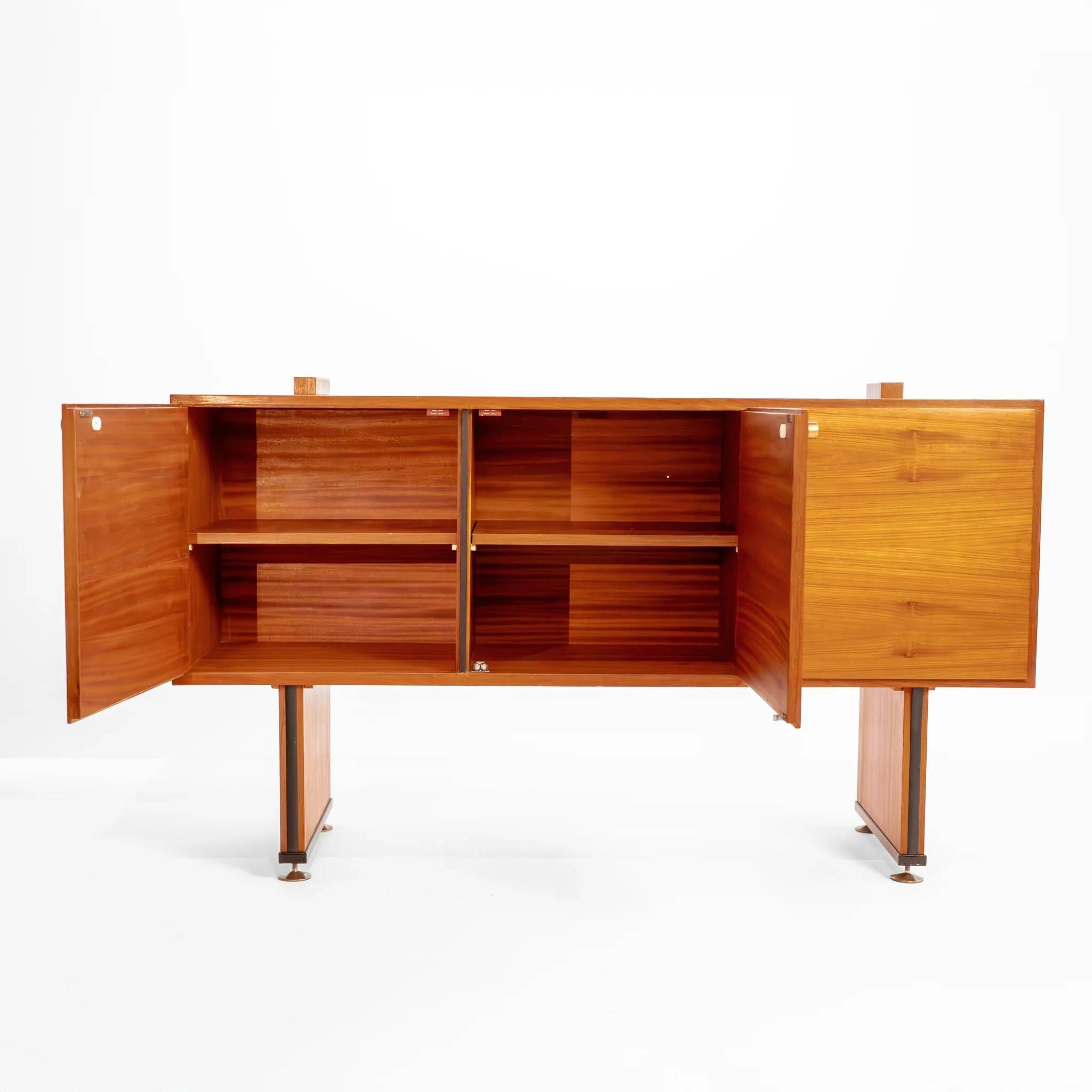 1960s Italian teak enfilade with sculptural frame