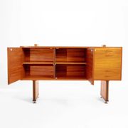 1960s Italian teak enfilade with sculptural frame