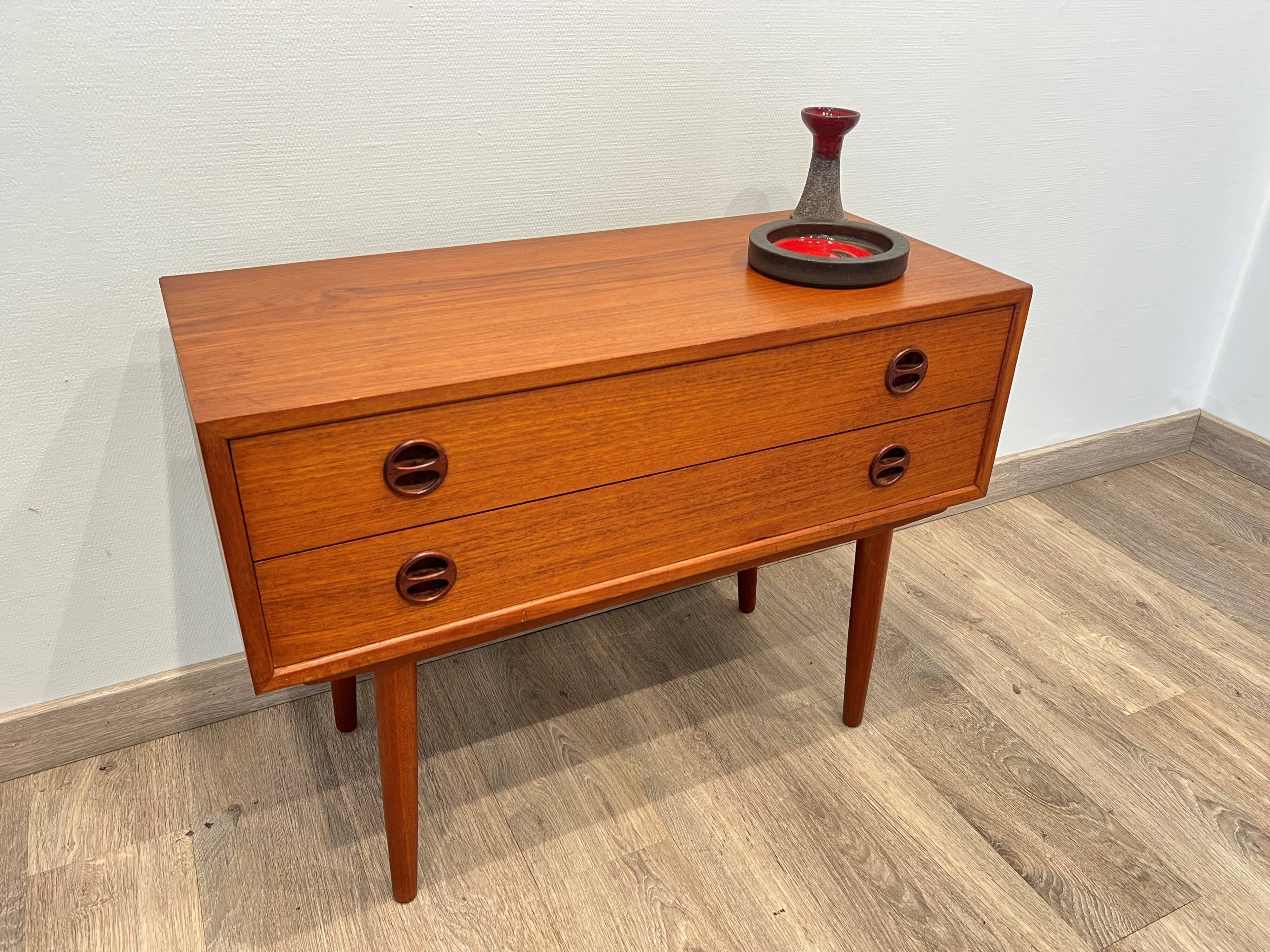 Scandinavian teak commode Denmark 1960s