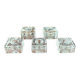 5 bougeoirs ice cube verre moulé