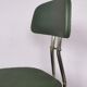 Chaise pivotante en skaï vert et acier chromé, Pullman, 1960
