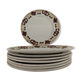 Lot de 8 assiettes à dessert anciennes Orchies Nord
