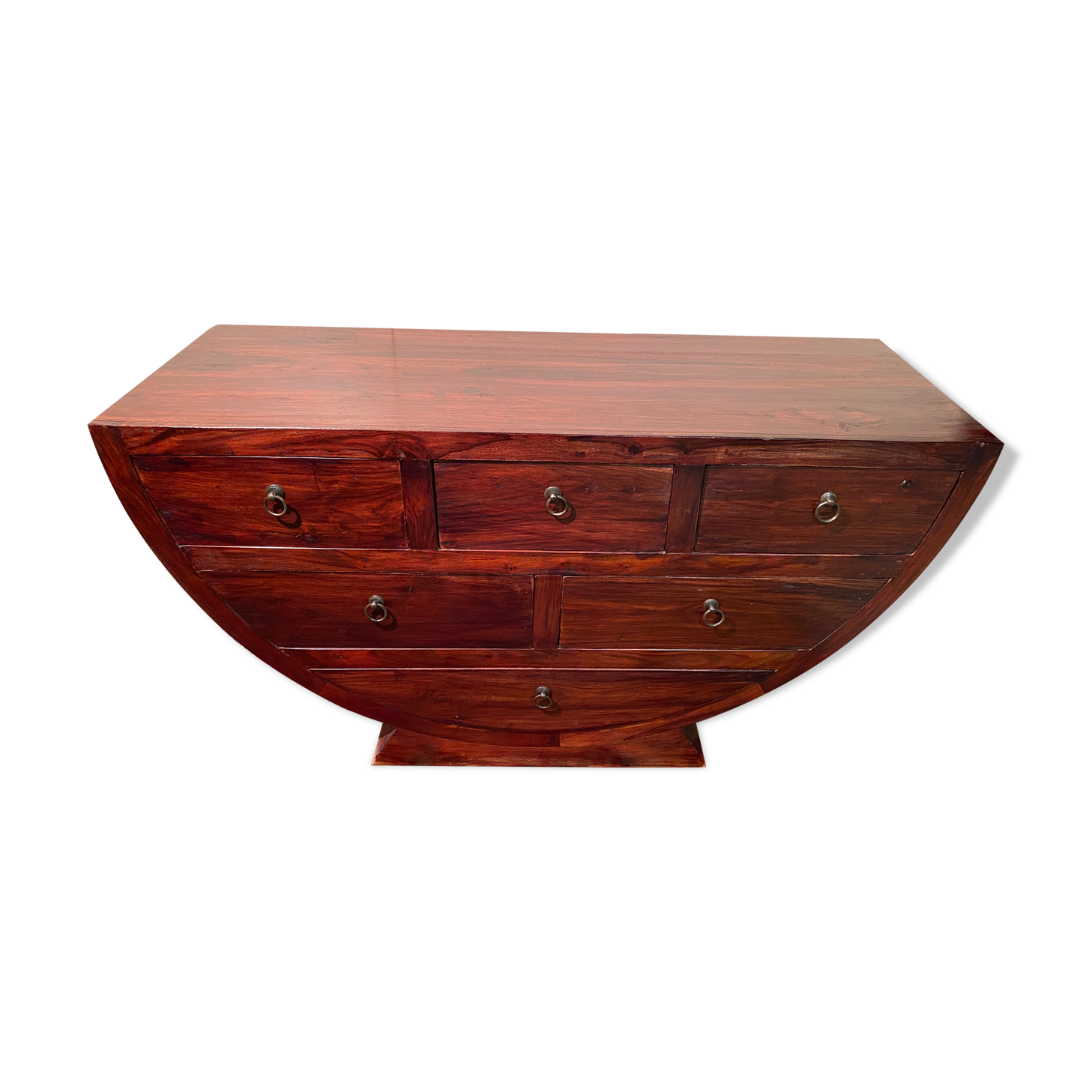 Vintage half-moon drawer console