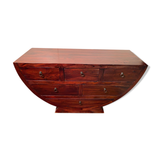 Vintage half-moon drawer console